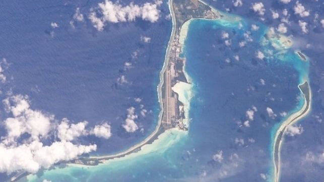 Diego Garcia's naval base and air station (NASA file image)