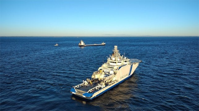 Finnish Coast Guard detaining cargo ship