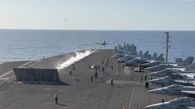 Flight operations aboard USS Harry S. Truman, May 2025 (USN / Capt. Chris "Chowdah" Hill)