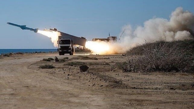 The solid-fuelled Ghadir is fired from a truck-mounted container (IRNA)