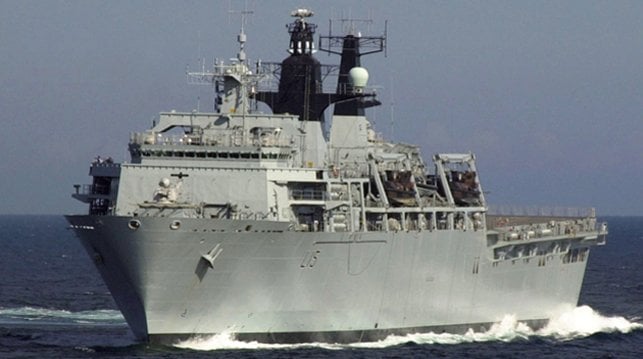 UK HMS Bulwark amphibious assault ship