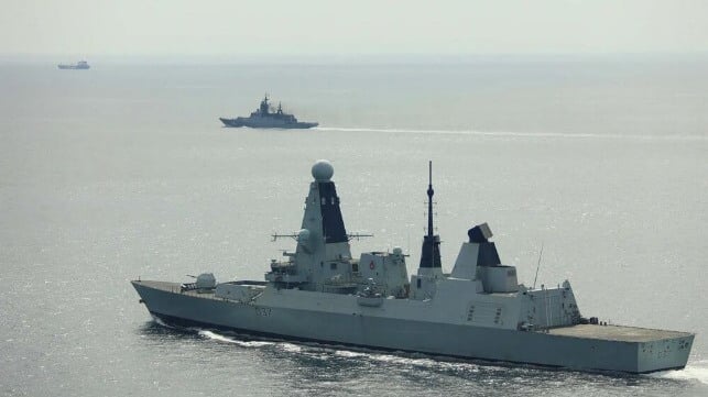 UK warship monitoring Russian warship