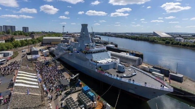Sea trials are expected to begin for the first Type 26 HMS Glasgow (F88) in 2026 (Royal Navy)