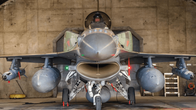 An IAF F-16 fighter assigned to Friday's mission (Courtesy IAF)