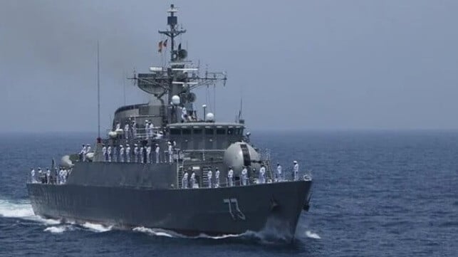 Iranian warship at sea