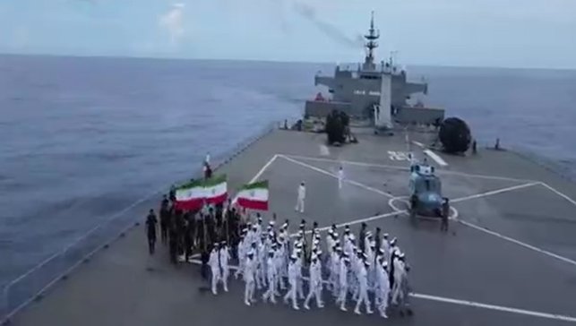 Iranian Navy parade at sea
