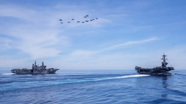 USS Abraham Lincoln and ITS Cavour