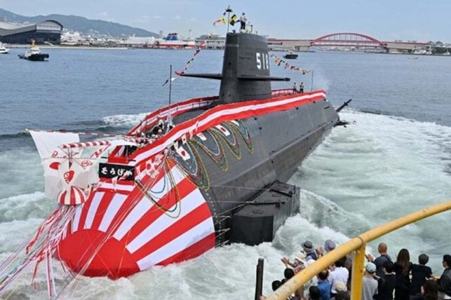 launch of Japanese submarine