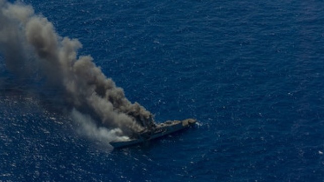 US Navy sink exercise with live-fire