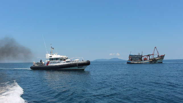 patrol vessel mmea fishing boat