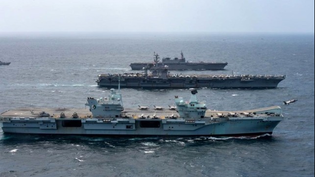 US, UK, Australian, Japanese navies joint training exercise