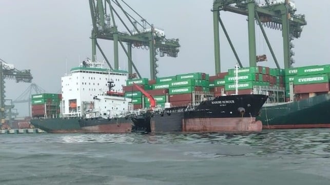 damaged bunker tanker