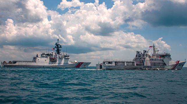 USCG trains with Indonesian authorities during Pacific tour