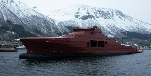 Norway’s New Coast Guard Vessel Arrives for Fitting Out at Vard