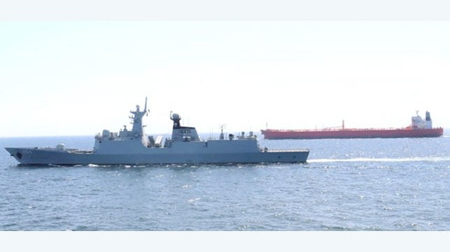 Pakistan Navy escorting tanker