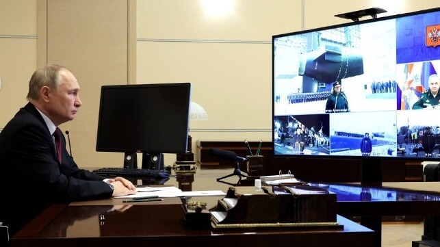 Putin on a videoconference