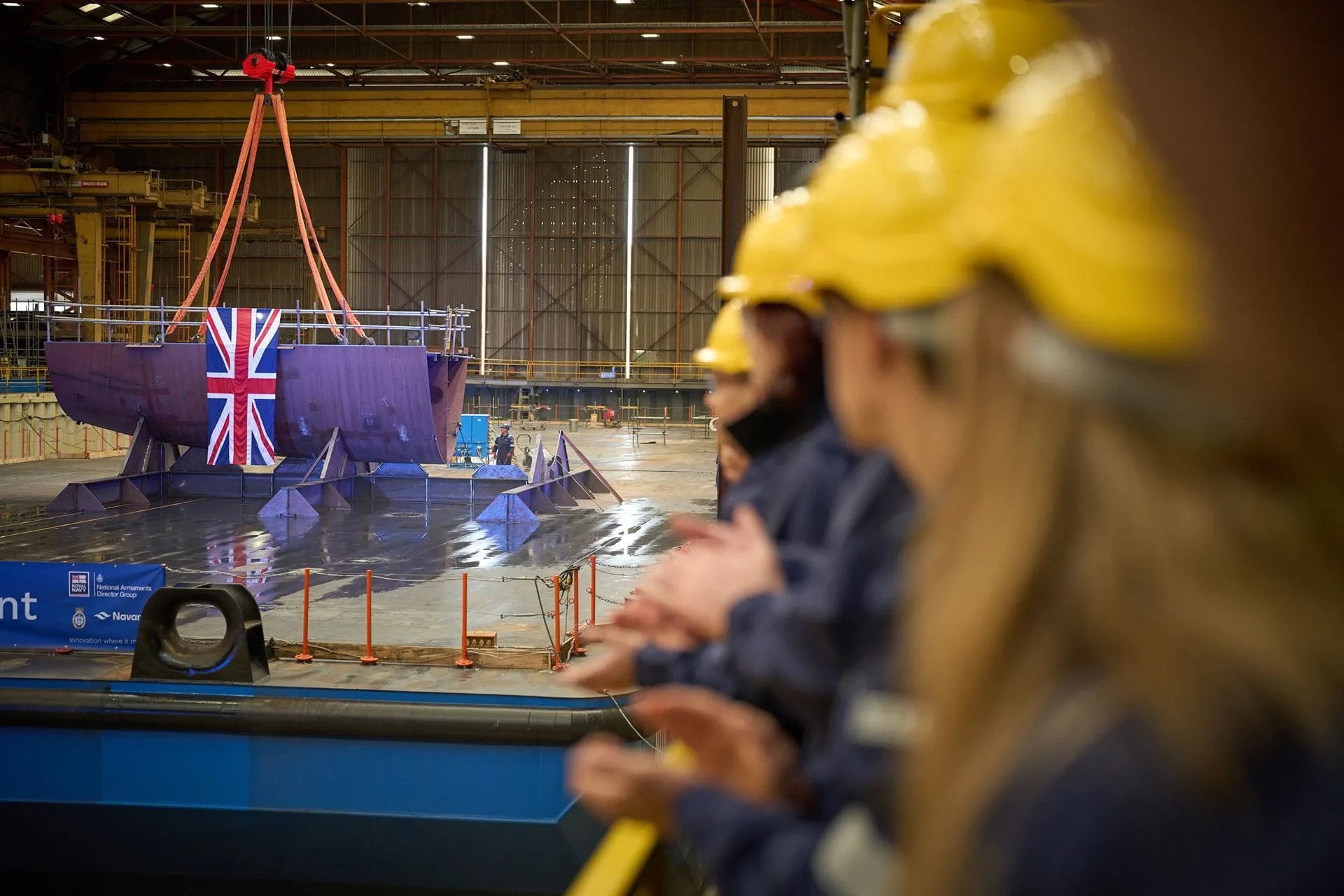 keel block shipbuilding new UK support ship