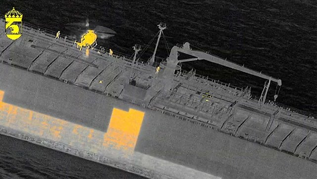 Swedish helicopter boarding product tanker