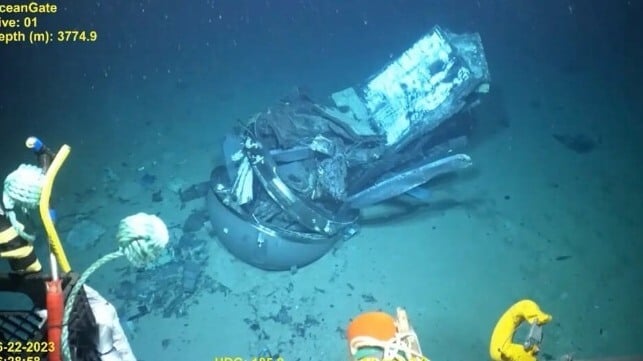 Wreckage of the Titan, June 2023 (Pelagic Research Services / USCG)