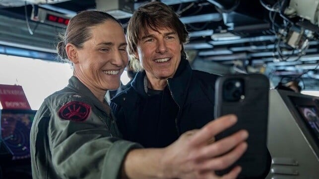 Tom Cruise aboard a carrier'
