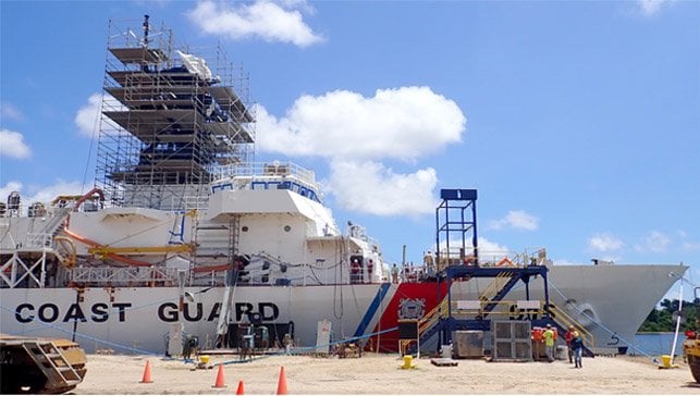 USCG vessel under construction
