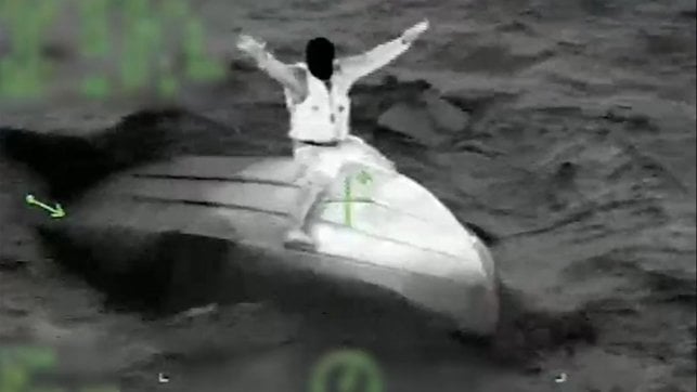 rescue from capsized boat