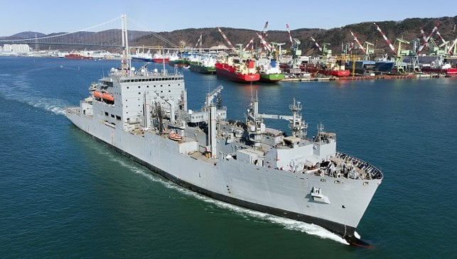 USNS ship repaired in South Korea