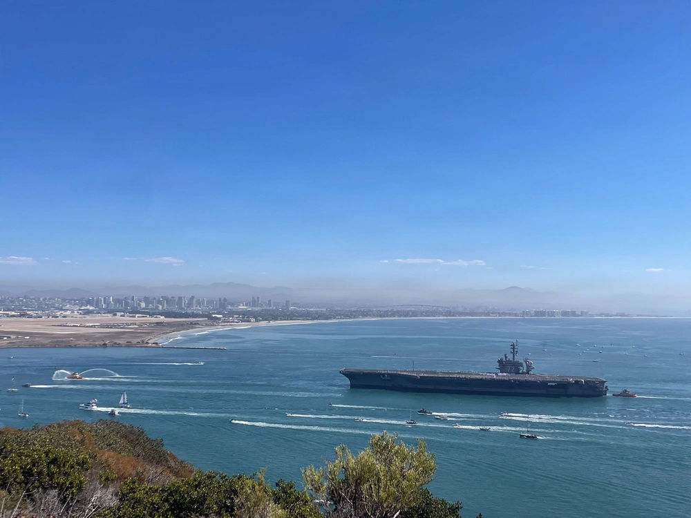 USS Abraham Lincoln arriving San Diego California
