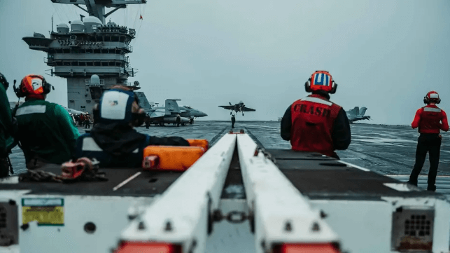 USS George Washington under way, July 2025 (USN)