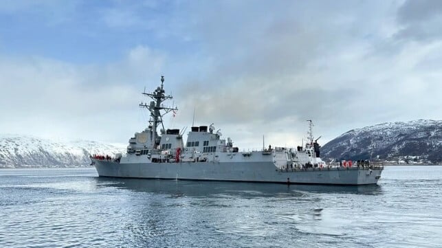 US destroyer in Norway