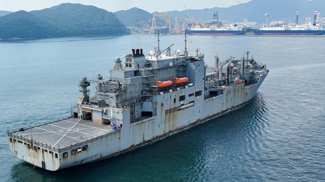 USNS ship arriving South Korea