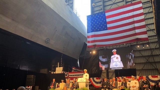 USS Kansas City Christening