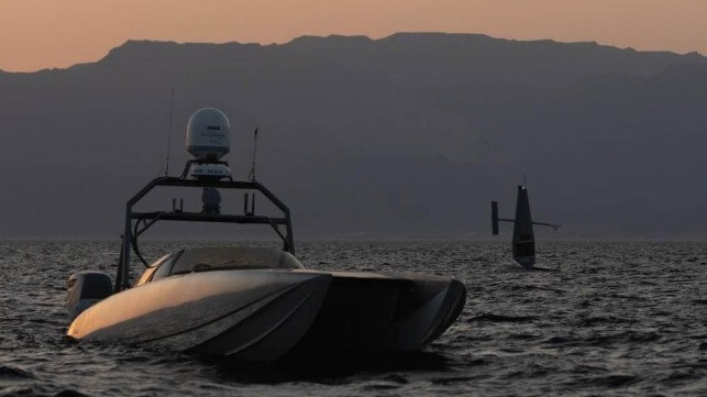 Devil Ray T-38 and Saildrone Explorer in the Persian Gulf