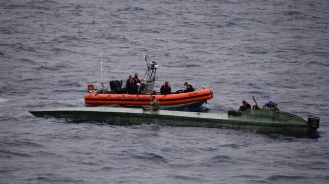 Low profile drug boat intercept