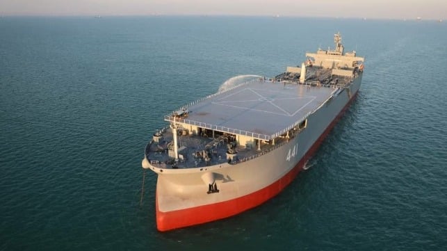 Tanker refitted as helicopter carrier