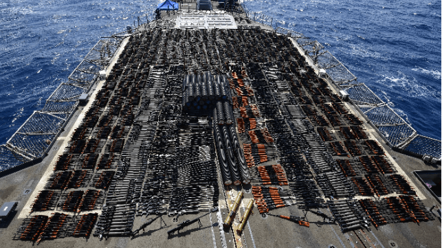 record seizures of weapons and drugs by US 5th Fleet 