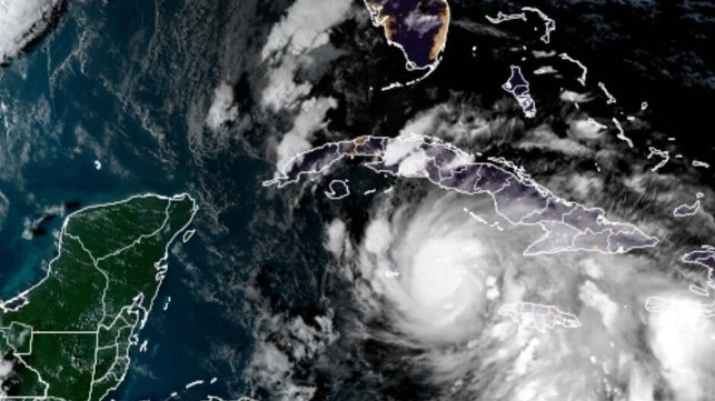 Tropical Storm Rafael approaches Cuba, Nov. 5 (NOAA / RAMBB / CIRA)