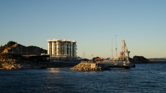 The receiving jetty for the Northern Lights project (Equinor / Torstein Lund Eik)