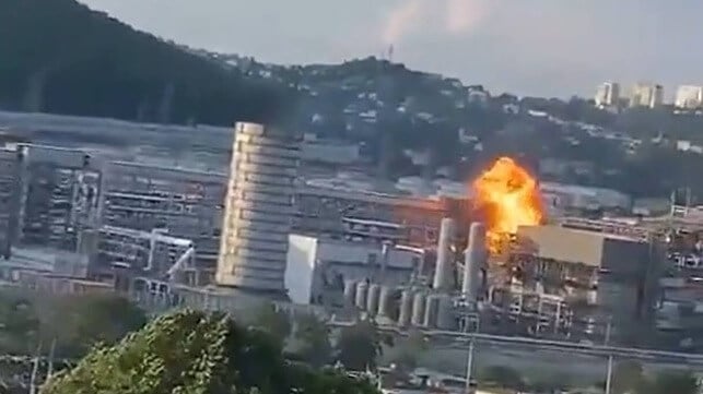 Ukrainian attack on Tuapse refinery, July 2024 (OsintTechnical / Russian social media)