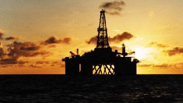 CNOOC rig in the sunset
