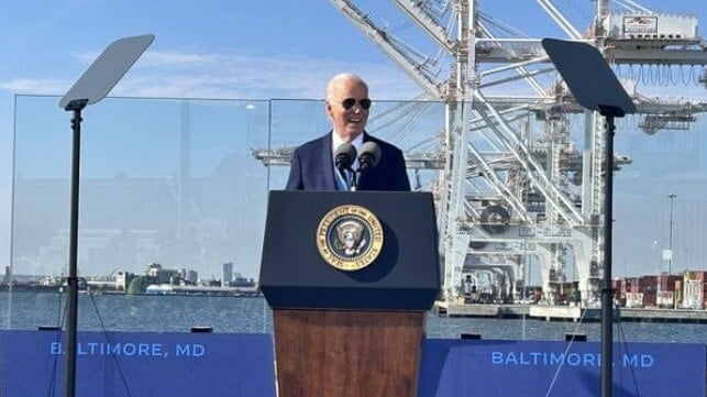 Biden in Port of Baltimore