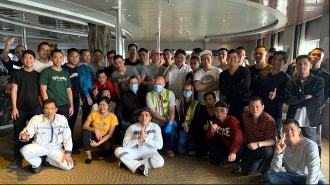 Crew stranded on the cruise ships of CMV is being repatriated with the help of the ITF