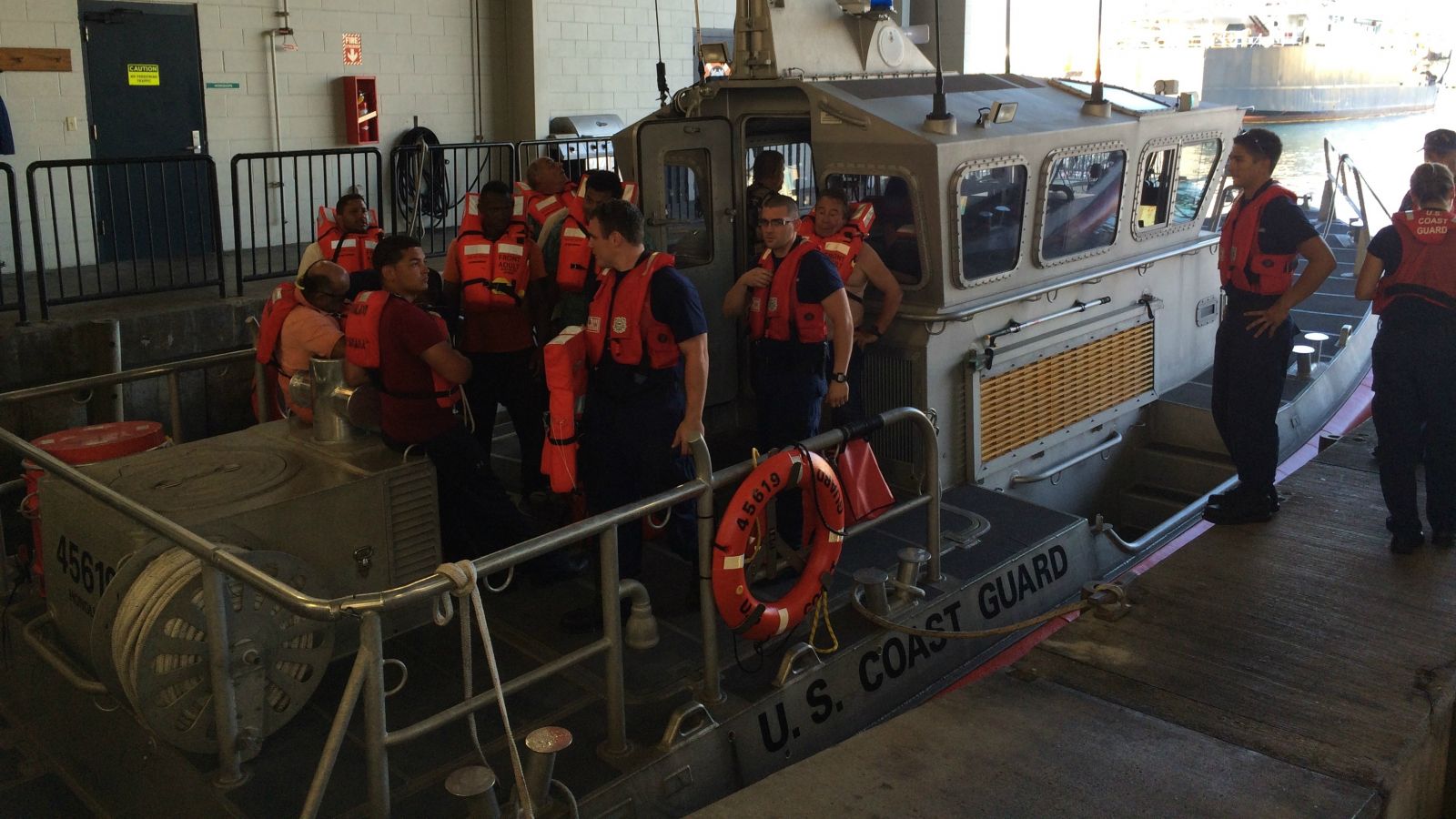 USCG and rescued crews