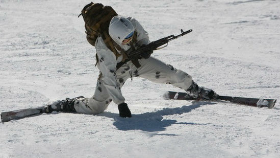 Skiier in snow