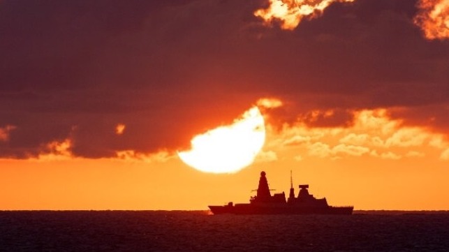 A Royal Navy destroyer patrols the Red Sea, December 2023 (Royal Navy file image)