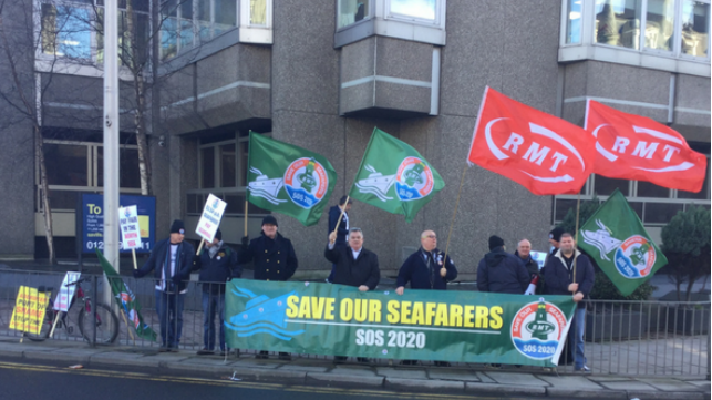 RMT's demonstration outside Oil & Gas UK?s Aberdeen office.