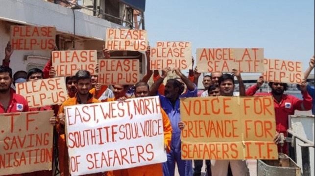 crew stages hunger strike to call attention to their plight