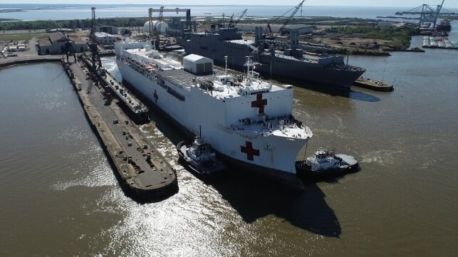 Alabama Shipyard is a busy repair facility with a large book of business for Military Sealift Command (Alabama Shipyard)