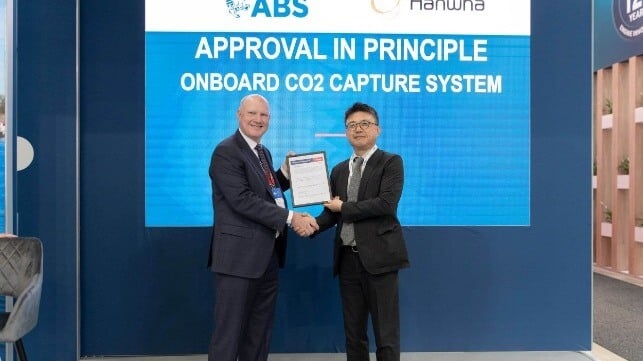 ABS Awards AIP to Hanwha Ocean for Carbon Capture Technology