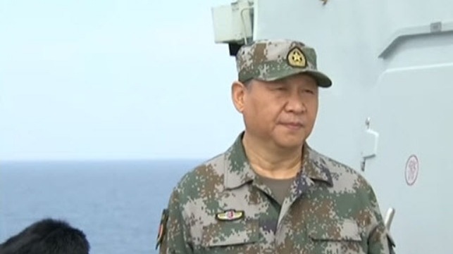 Xi Jinping Reviews Navy in the South China Sea